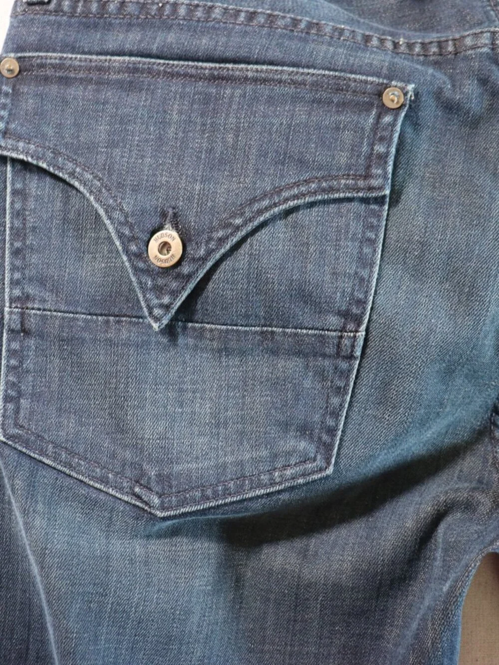 VTG Hudson Clifton Jeans Made in Los Angelos USA | Raw Indigo Denim 34 x 36 Tall - Picture 9 of 16